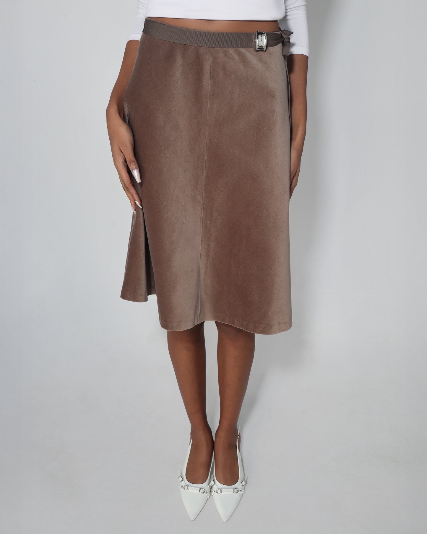 Suede Midi Skirt 1:17