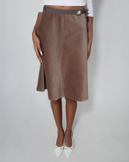 Suede Midi Skirt 1:17