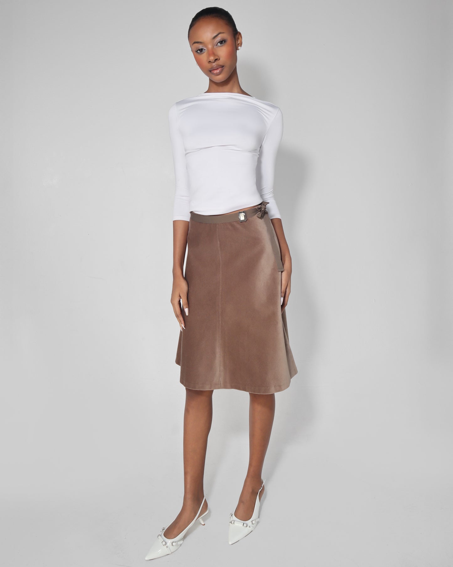 Suede Midi Skirt 1:17